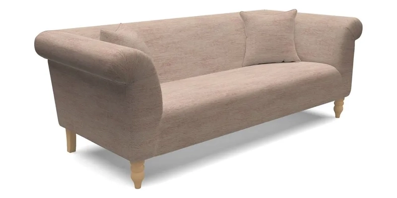 Exbury 3 Seater Sofa in Padua Pavement Forest with Scatters in Gertrude Jekyll Velvet Ink