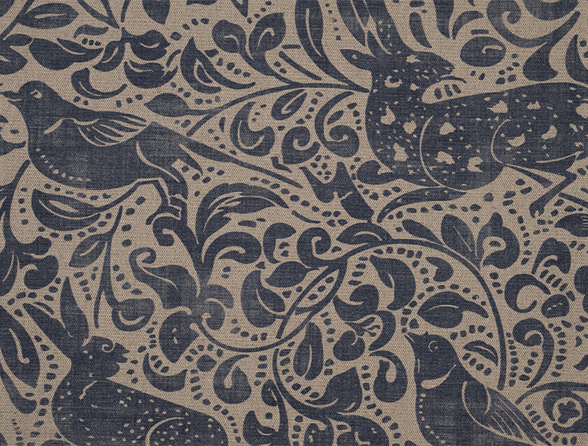 Spill Resistant V&A Bird and Rabbit: Navy