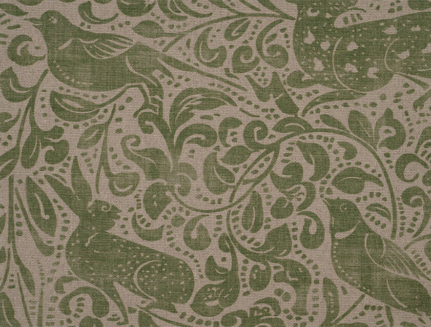 V&A Drawn From Nature - Bird and Rabbit: Light Green