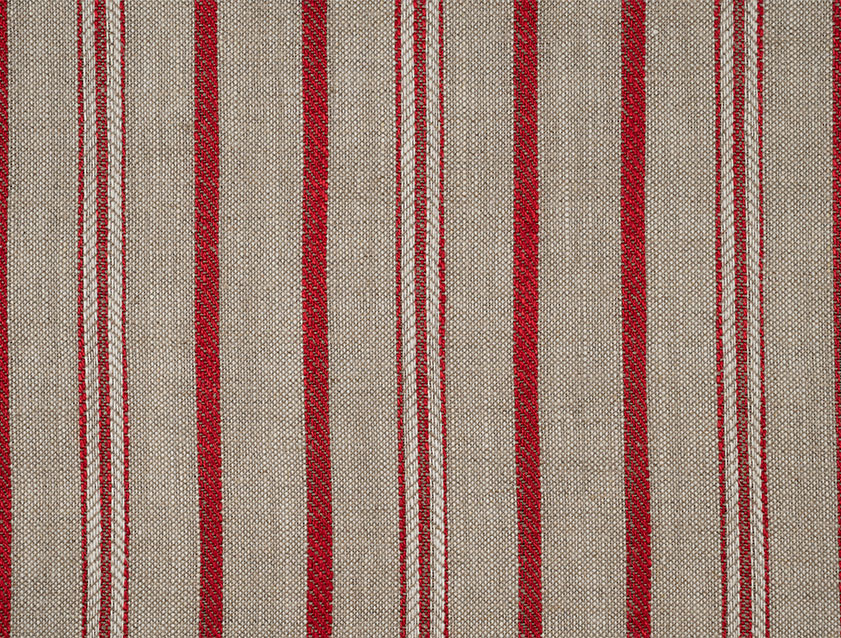 Carthorpe Woven Linen Stripe: Red