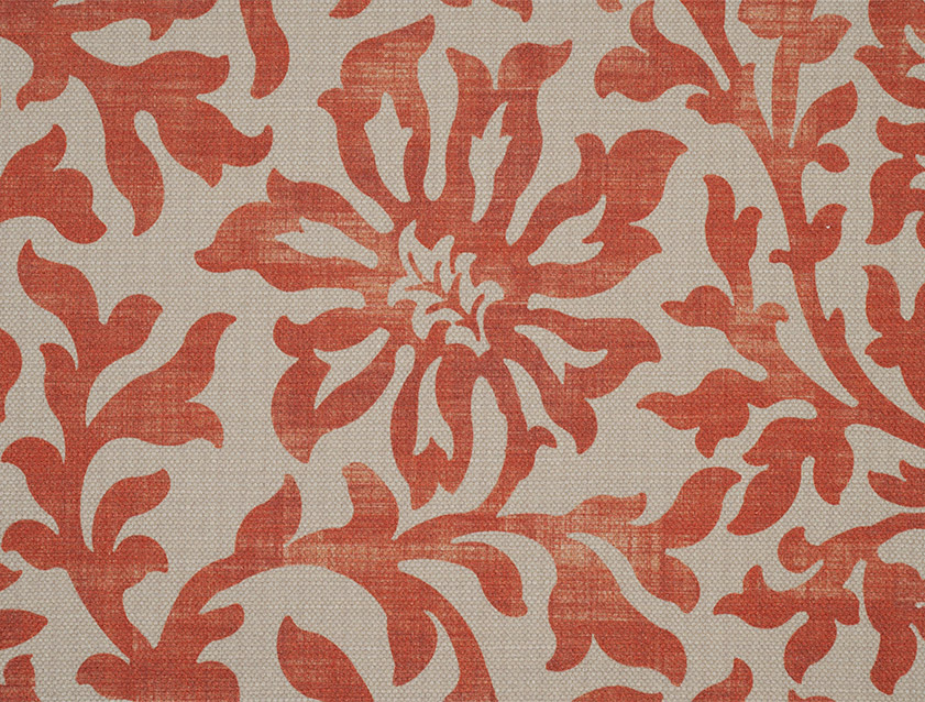 V&A Brompton Collection - Floral Scroll: Terracotta