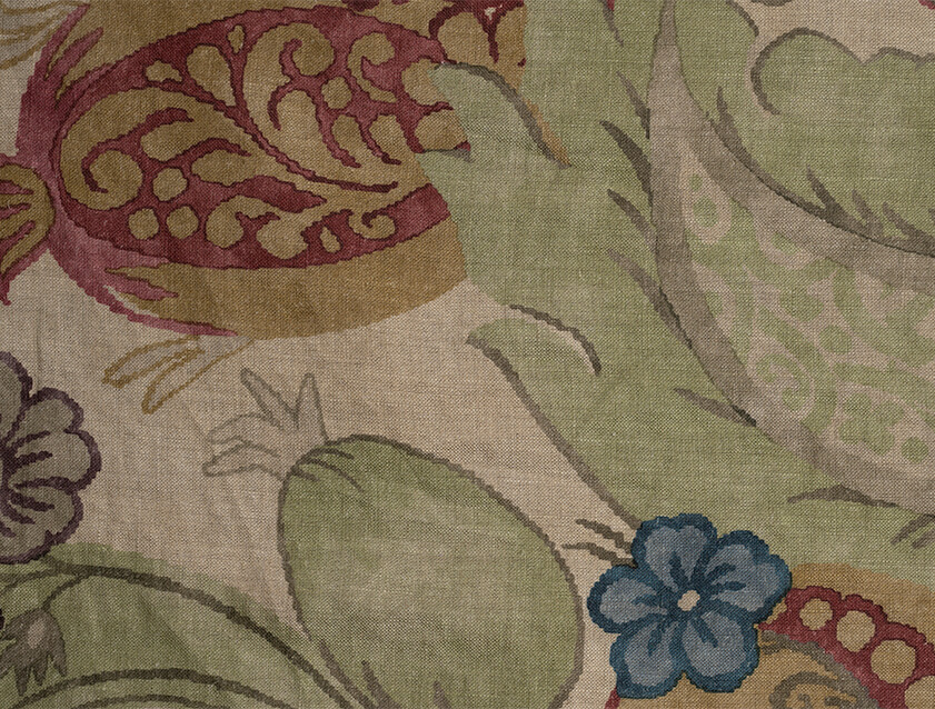 Floral Linen: Carcassonne Laurel