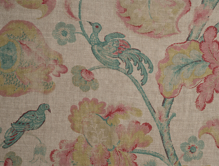 Floral Linen: L Oiseaux Dusk