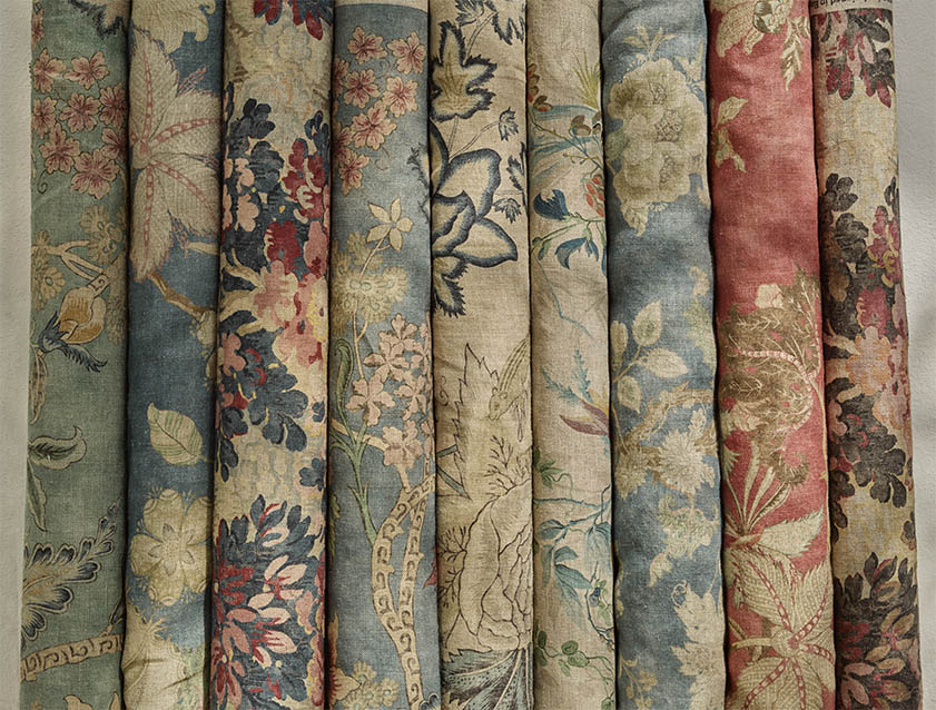 Floral Linen Sylvan Midnight 100 LInen Exclusive Collection