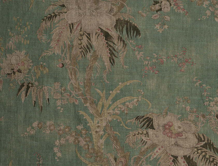 Floral Linen: Zefferino Emerald