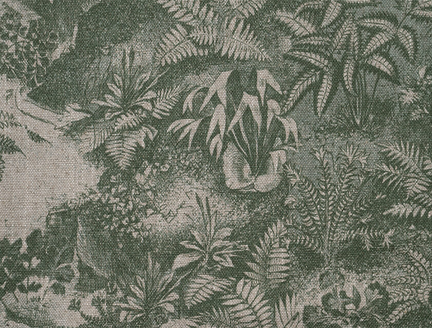 Spill Resistant RHS Ferns Toile: Spring Green