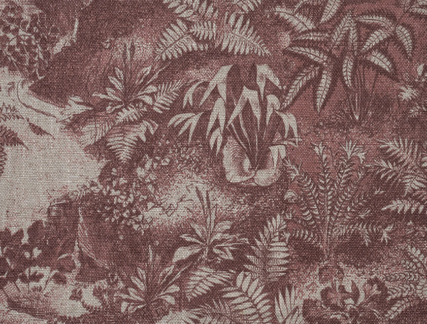 Spill Resistant RHS Ferns Toile: Terracotta