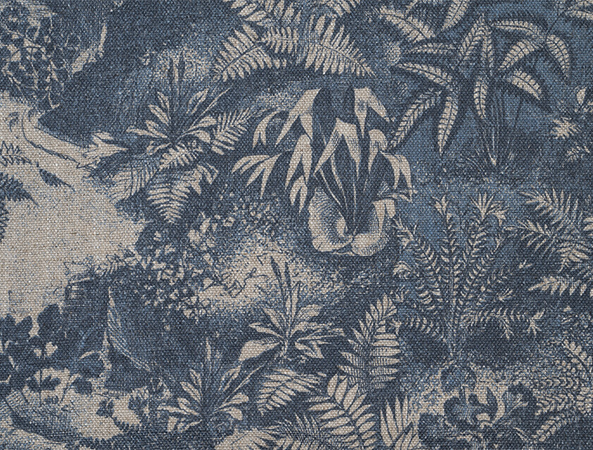 RHS Botanicals - Ferns Toile: Indigo