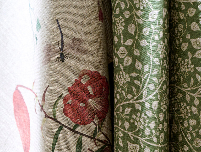RHS Collection - Gertrude Jekyll Small Trailing Vine Navy | Upholstery ...