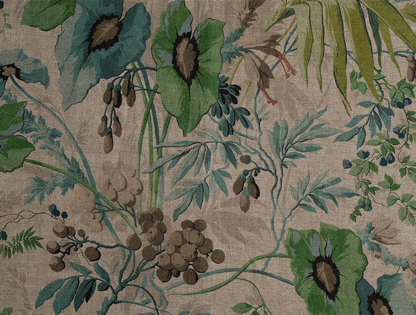 Jungle Jaded Linen: Natural