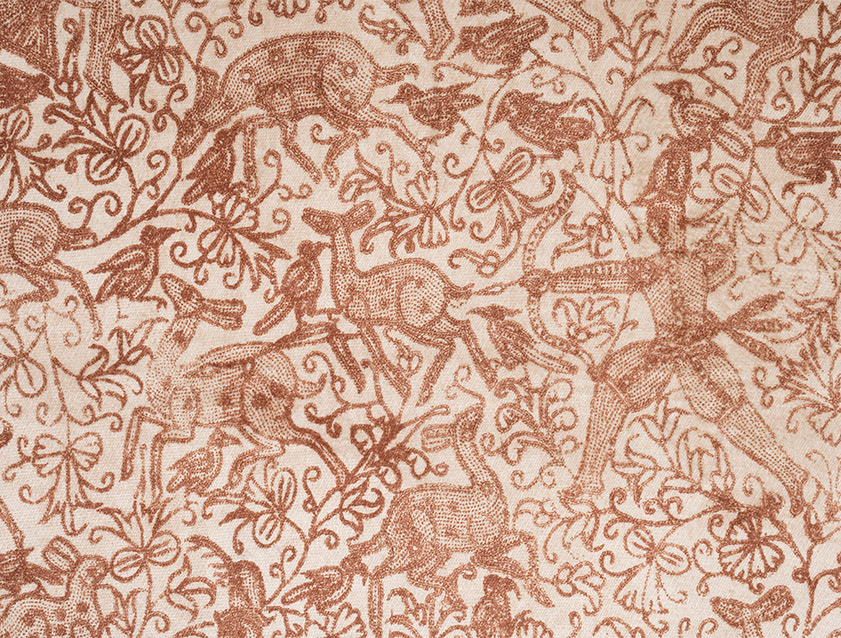 V&A Threads of India Opulent Velvets - Forest Creatures: Sandstone