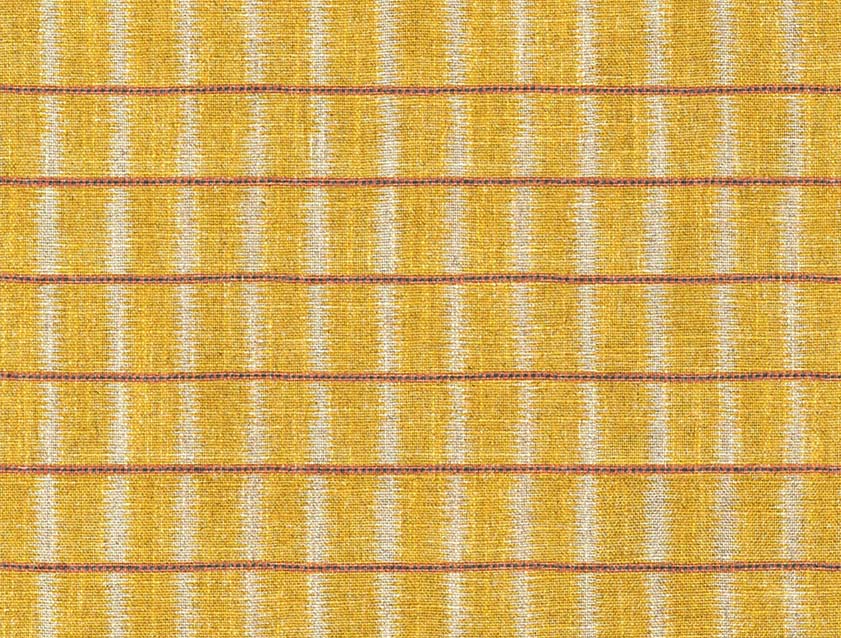 V&A Threads of India on Linen - Ikat Mirage: Canary