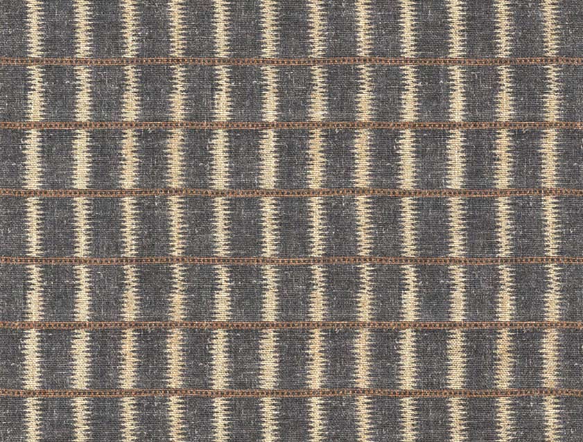 V&A Threads of India on Linen - Ikat Mirage: Ebony