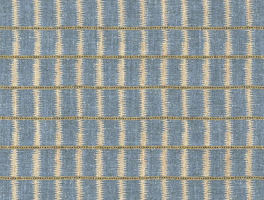 V&A Threads of India on Linen - Ikat Mirage: Sky 