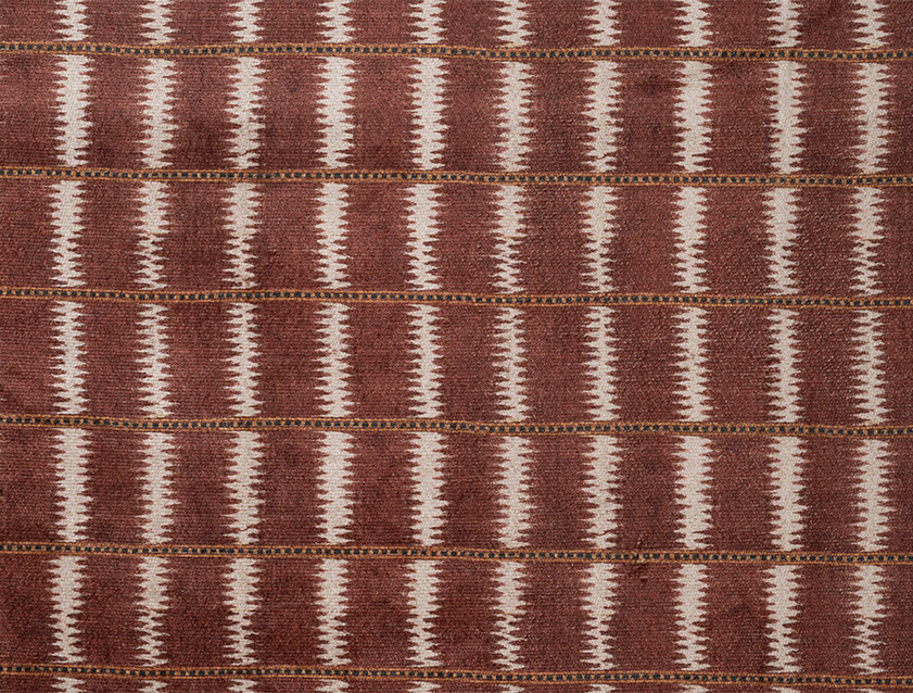 V&A Threads of India Opulent Velvets - Ikat Mirage: Burnt Umber 