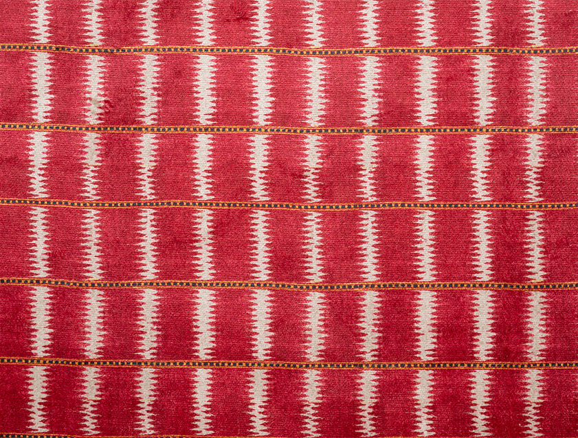 V&A Threads of India Opulent Velvets - Ikat Mirage: Rouge