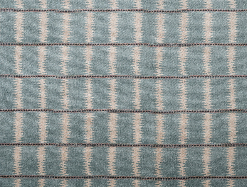 V&A Threads of India Opulent Velvets - Ikat Mirage: Sea Mist