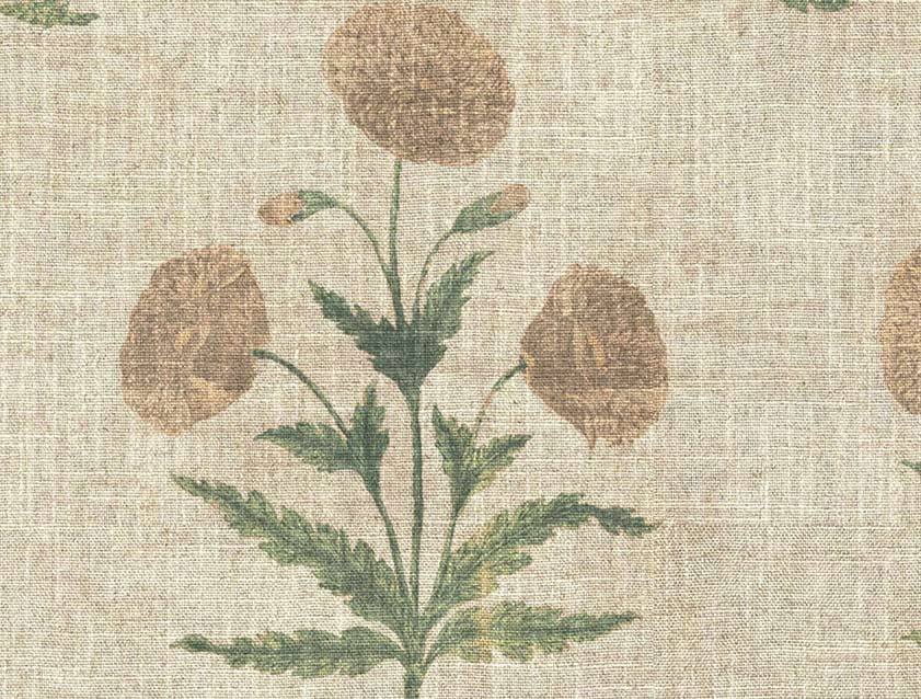 V&A Threads of India on Linen - Regal Poppy: Alba