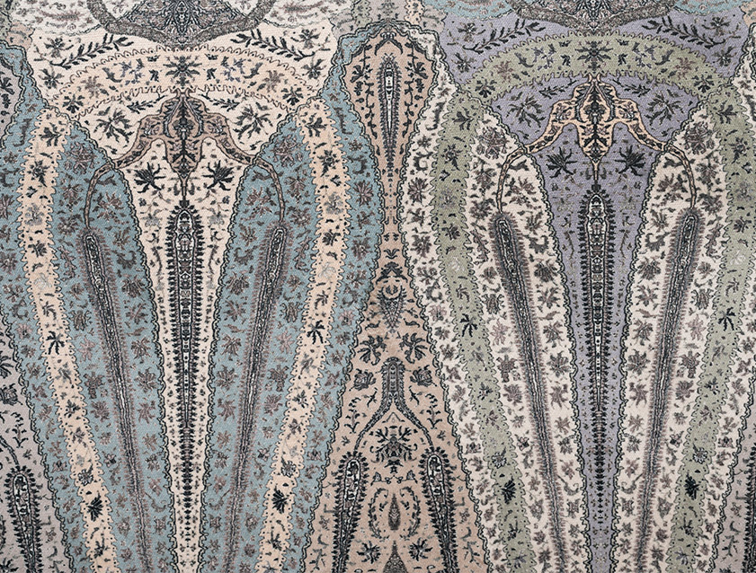 V&A Threads of India Opulent Velvets - Paisley Splendour: Powder Blue