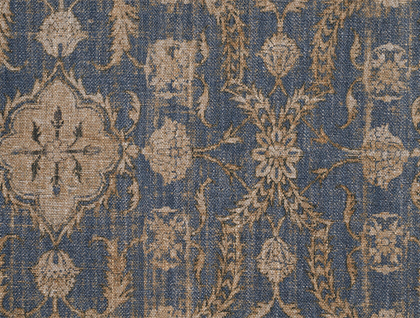 Spill Resistant V&A Regal Arabesque: Denim