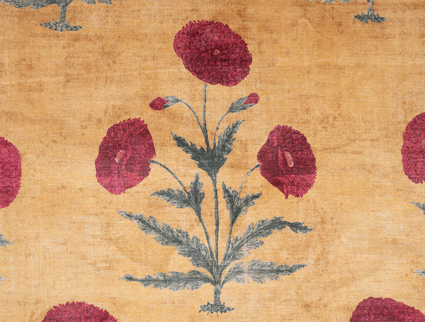 V&A Threads of India Opulent Velvets - Regal Poppy: Gold