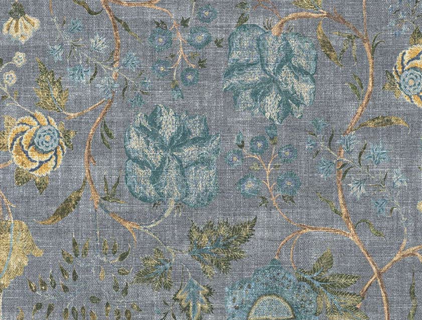 V&A Threads of India on Linen - Tree of Life: Lavender