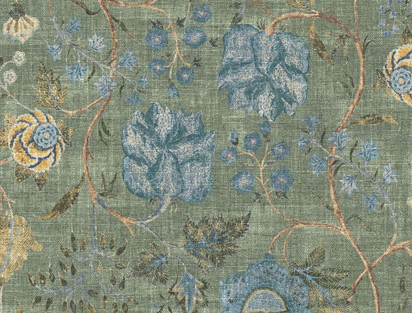 V&A Threads of India on Linen - Tree of Life: Rosemary
