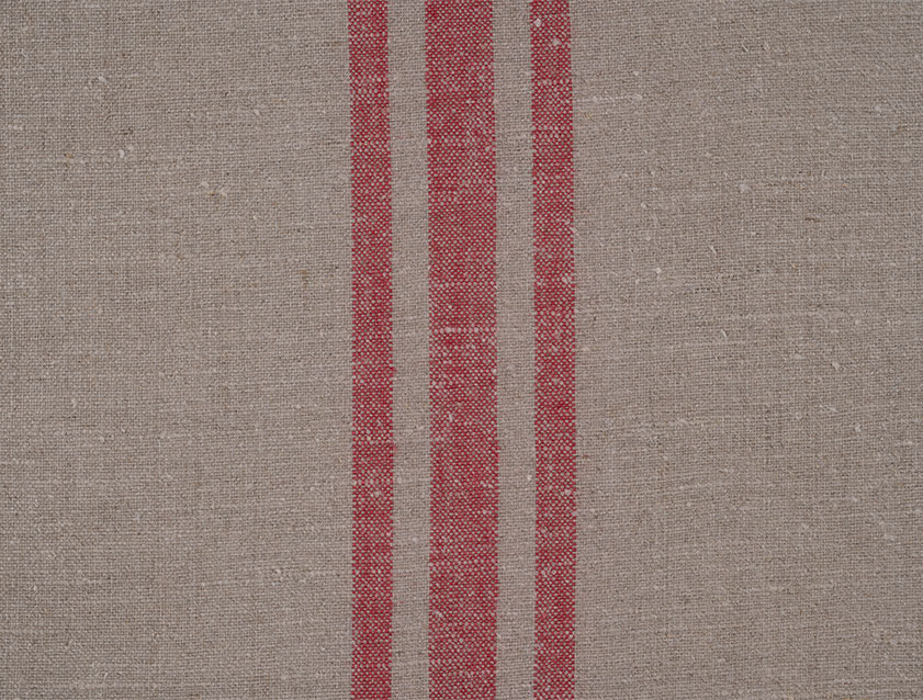 Walloon Stripe Linen: Red