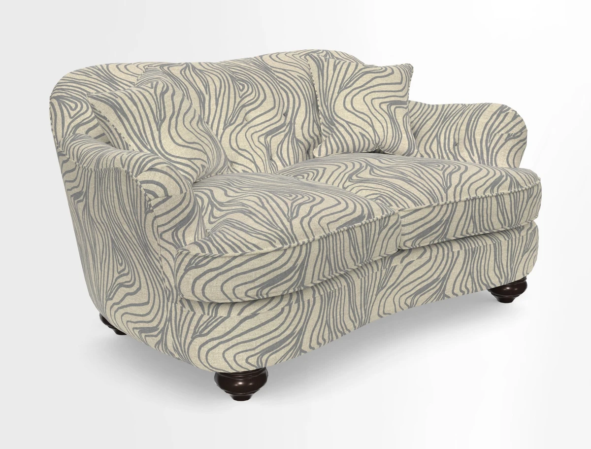 Fairmont 2.5 Seater Sofa in Romo Osumi Wild Rose with Contrast Piping in Linwood Luna Blossom Contrasting Scatters in Colefax & Fowler Jocasta Velvet Red