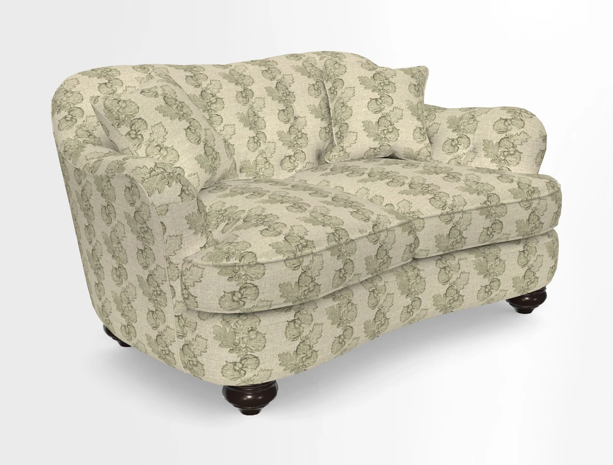 Fairmont 2.5 Seater Sofa in Romo Osumi Wild Rose with Contrast Piping in Linwood Luna Blossom Contrasting Scatters in Colefax & Fowler Jocasta Velvet Red