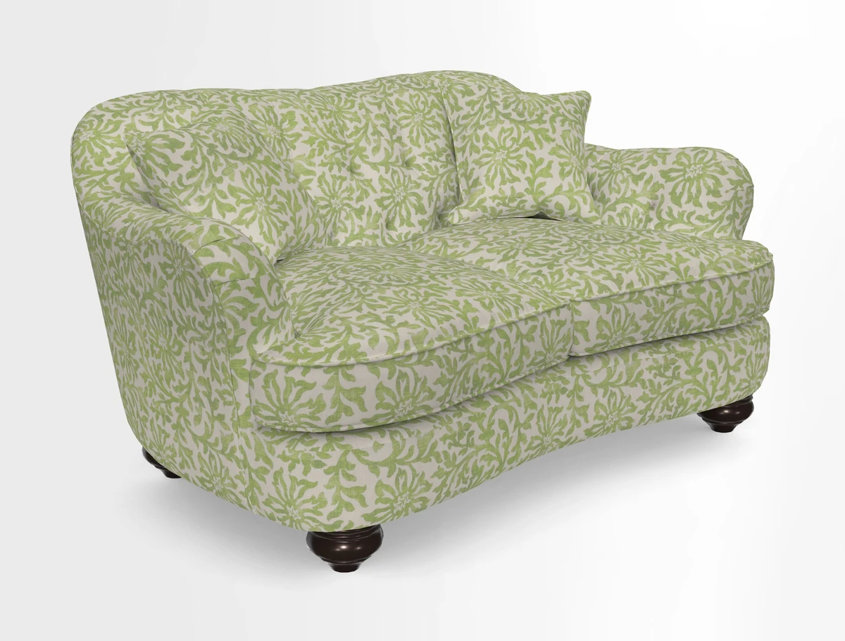 Fairmont 2.5 Seater Sofa in Romo Osumi Wild Rose with Contrast Piping in Linwood Luna Blossom Contrasting Scatters in Colefax & Fowler Jocasta Velvet Red