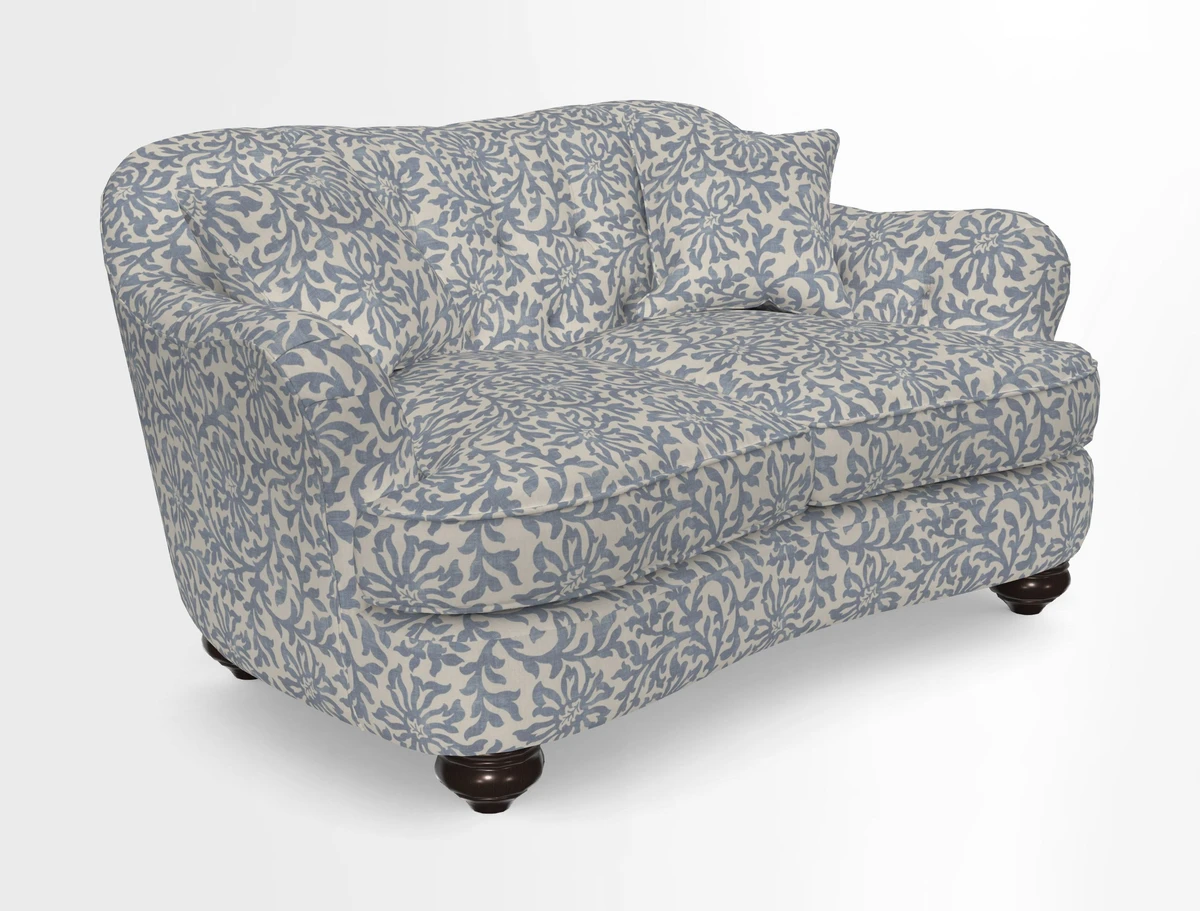 Fairmont 2.5 Seater Sofa in Romo Osumi Wild Rose with Contrast Piping in Linwood Luna Blossom Contrasting Scatters in Colefax & Fowler Jocasta Velvet Red