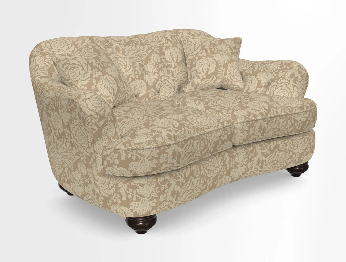 Fairmont 2.5 Seater Sofa in Romo Osumi Wild Rose with Contrast Piping in Linwood Luna Blossom Contrasting Scatters in Colefax & Fowler Jocasta Velvet Red