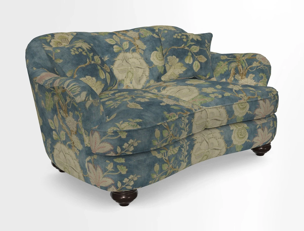 Fairmont 2.5 Seater Sofa in Romo Osumi Wild Rose with Contrast Piping in Linwood Luna Blossom Contrasting Scatters in Colefax & Fowler Jocasta Velvet Red