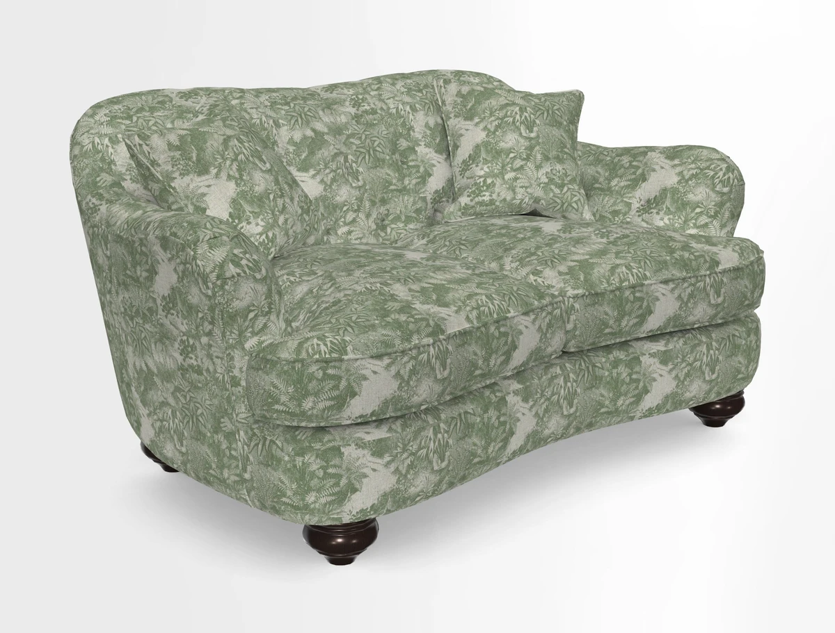 Fairmont 2.5 Seater Sofa in Romo Osumi Wild Rose with Contrast Piping in Linwood Luna Blossom Contrasting Scatters in Colefax & Fowler Jocasta Velvet Red