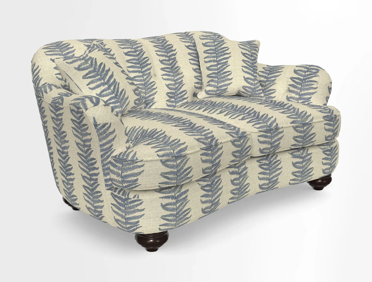 Fairmont 2.5 Seater Sofa in Romo Osumi Wild Rose with Contrast Piping in Linwood Luna Blossom Contrasting Scatters in Colefax & Fowler Jocasta Velvet Red