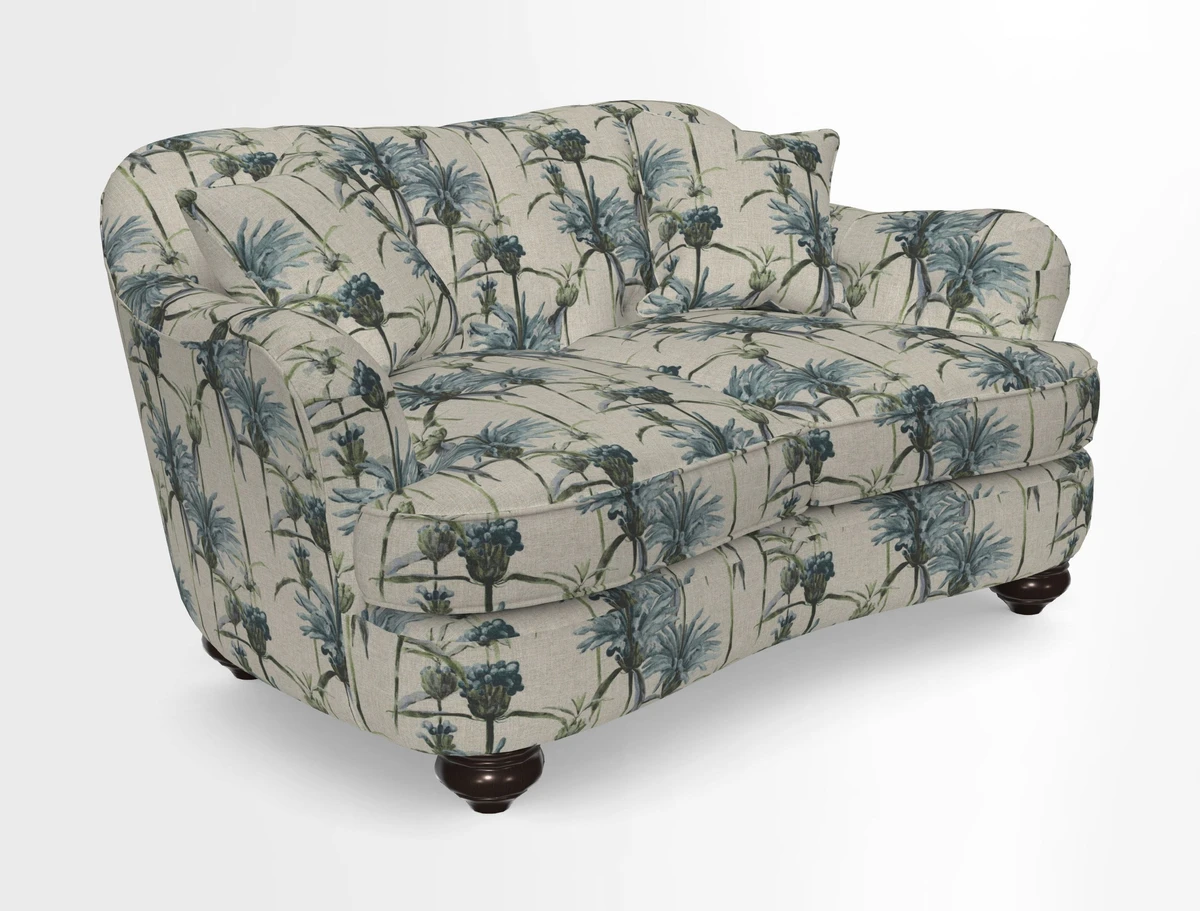 Fairmont 2.5 Seater Sofa in Romo Osumi Wild Rose with Contrast Piping in Linwood Luna Blossom Contrasting Scatters in Colefax & Fowler Jocasta Velvet Red