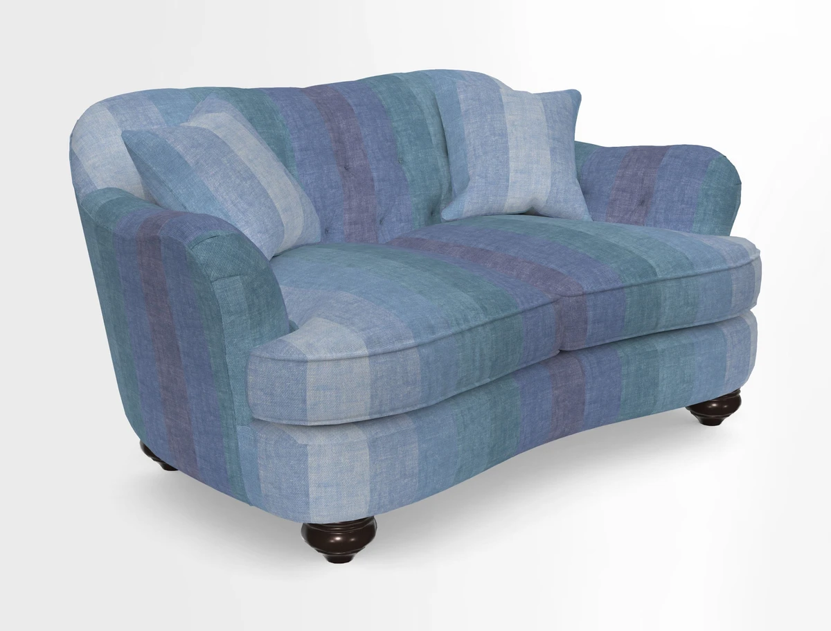 Fairmont 2.5 Seater Sofa in Romo Osumi Wild Rose with Contrast Piping in Linwood Luna Blossom Contrasting Scatters in Colefax & Fowler Jocasta Velvet Red