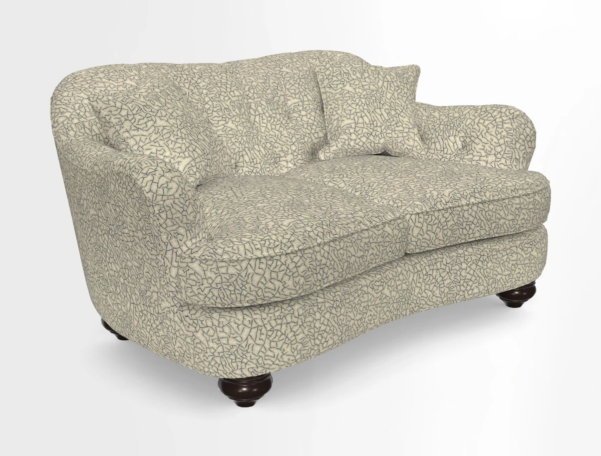 Fairmont 2.5 Seater Sofa in Romo Osumi Wild Rose with Contrast Piping in Linwood Luna Blossom Contrasting Scatters in Colefax & Fowler Jocasta Velvet Red