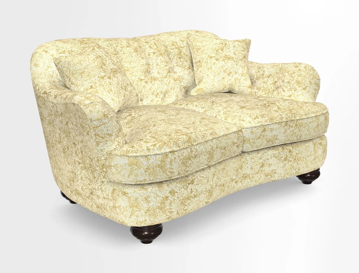 Fairmont 2.5 Seater Sofa in Romo Osumi Wild Rose with Contrast Piping in Linwood Luna Blossom Contrasting Scatters in Colefax & Fowler Jocasta Velvet Red