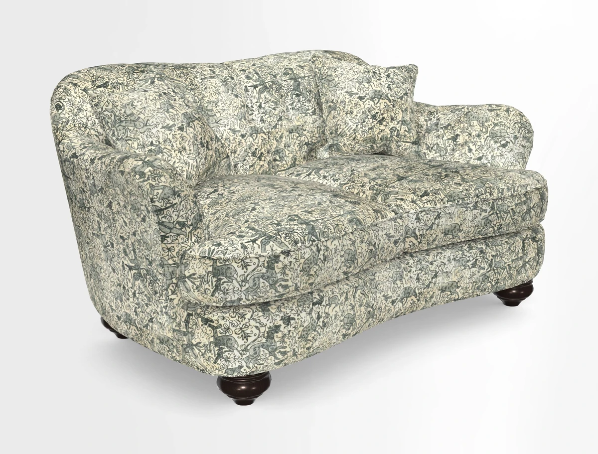 Fairmont 2.5 Seater Sofa in Romo Osumi Wild Rose with Contrast Piping in Linwood Luna Blossom Contrasting Scatters in Colefax & Fowler Jocasta Velvet Red