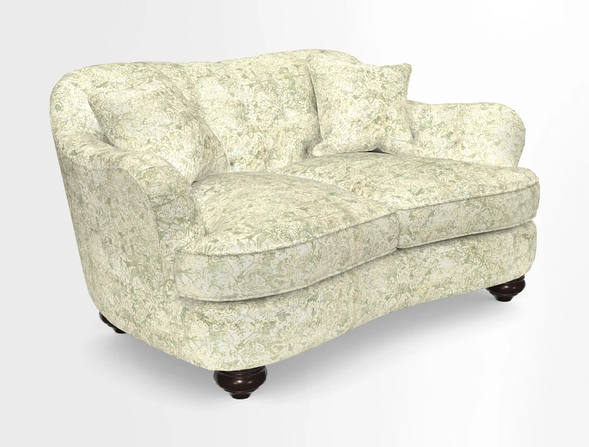 Fairmont 2.5 Seater Sofa in Romo Osumi Wild Rose with Contrast Piping in Linwood Luna Blossom Contrasting Scatters in Colefax & Fowler Jocasta Velvet Red