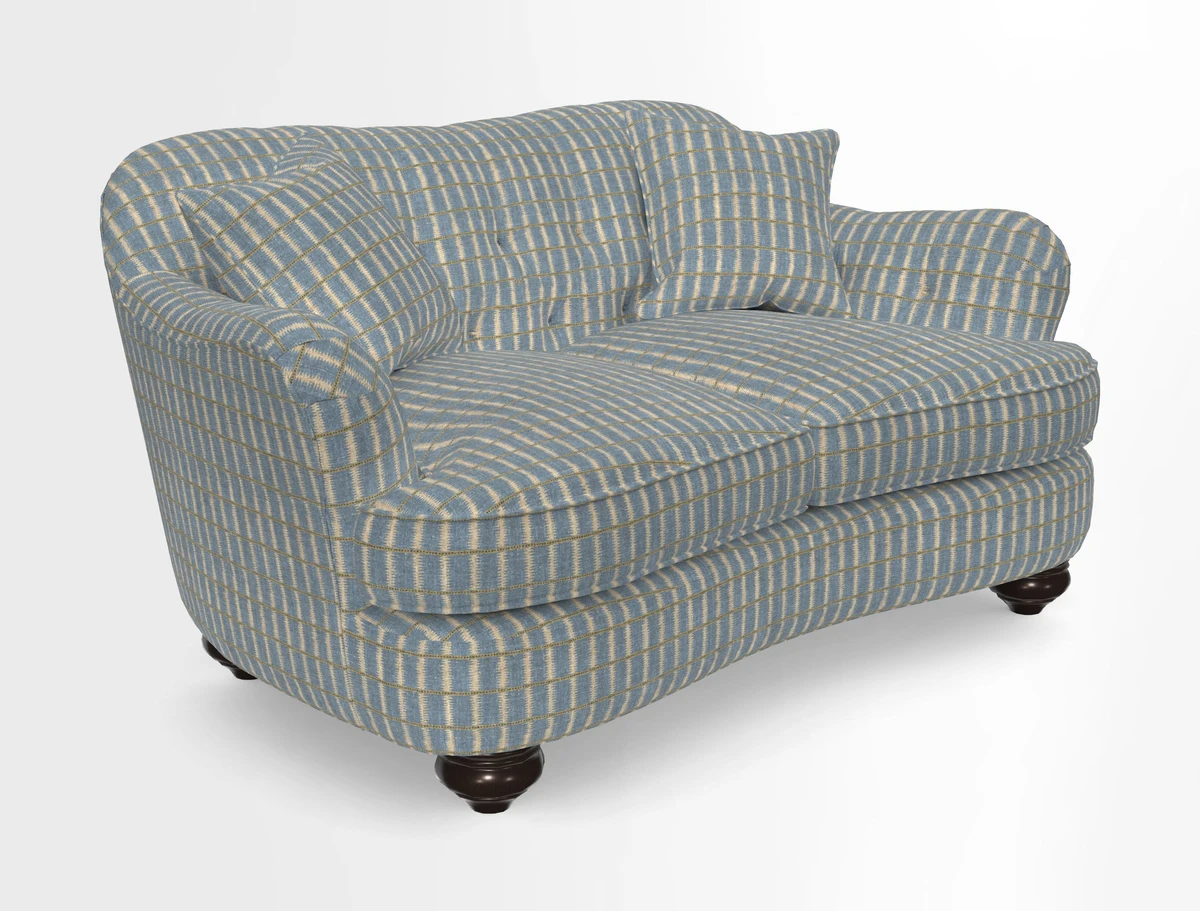 Fairmont 2.5 Seater Sofa in Romo Osumi Wild Rose with Contrast Piping in Linwood Luna Blossom Contrasting Scatters in Colefax & Fowler Jocasta Velvet Red
