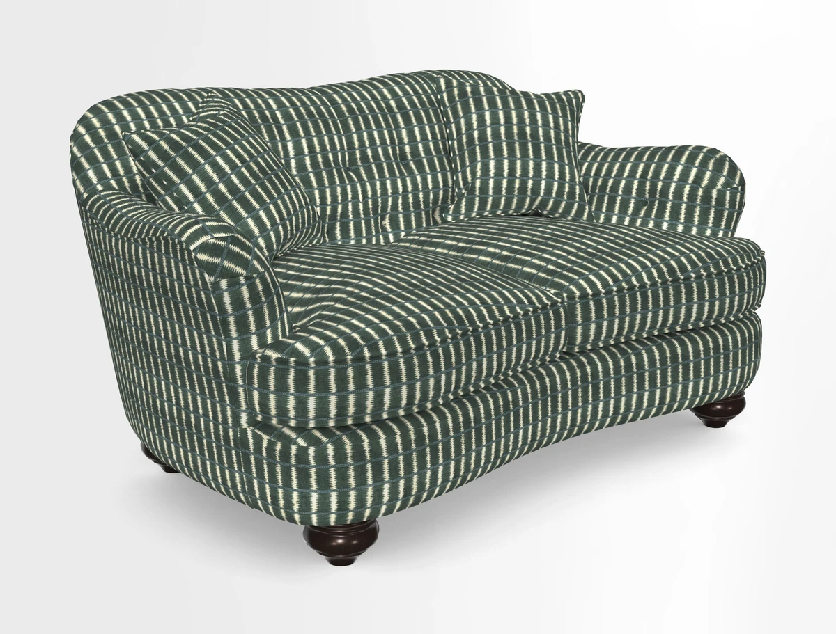 Fairmont 2.5 Seater Sofa in Romo Osumi Wild Rose with Contrast Piping in Linwood Luna Blossom Contrasting Scatters in Colefax & Fowler Jocasta Velvet Red