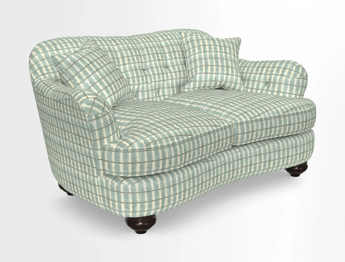 Fairmont 2.5 Seater Sofa in Romo Osumi Wild Rose with Contrast Piping in Linwood Luna Blossom Contrasting Scatters in Colefax & Fowler Jocasta Velvet Red