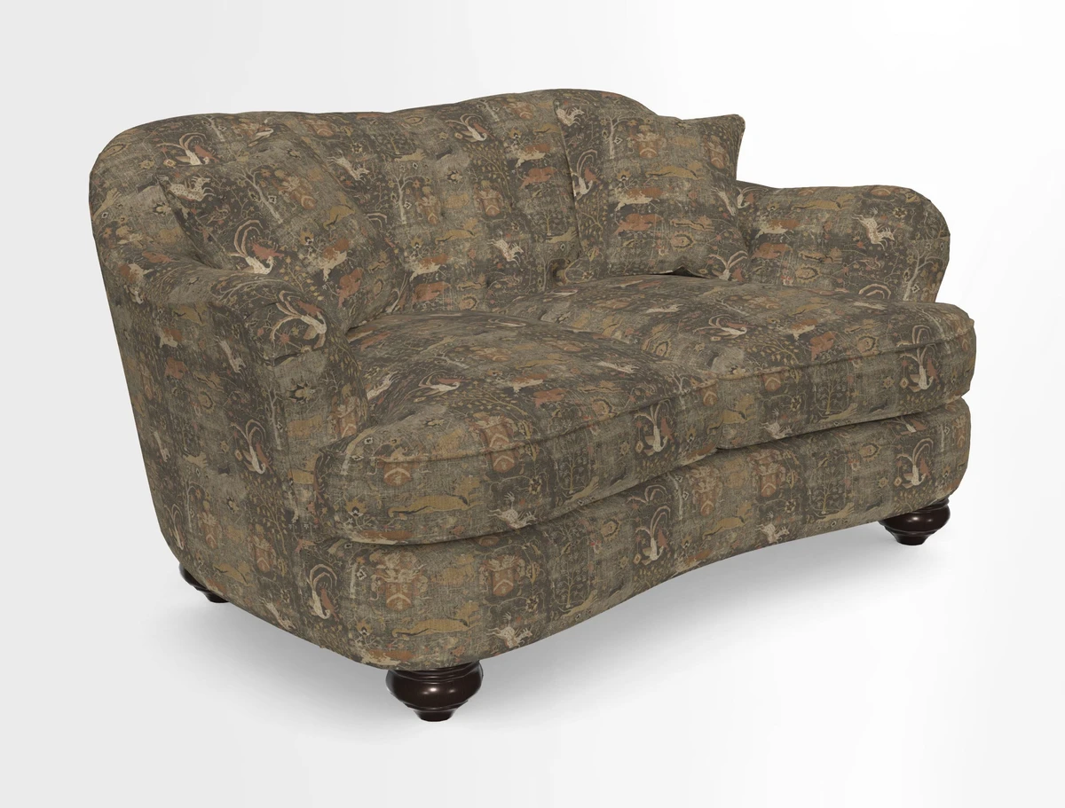 Fairmont 2.5 Seater Sofa in Romo Osumi Wild Rose with Contrast Piping in Linwood Luna Blossom Contrasting Scatters in Colefax & Fowler Jocasta Velvet Red