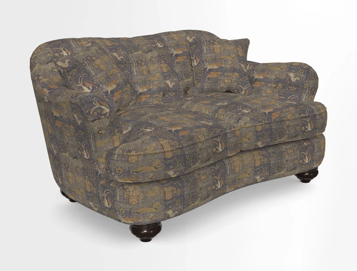 Fairmont 2.5 Seater Sofa in Romo Osumi Wild Rose with Contrast Piping in Linwood Luna Blossom Contrasting Scatters in Colefax & Fowler Jocasta Velvet Red