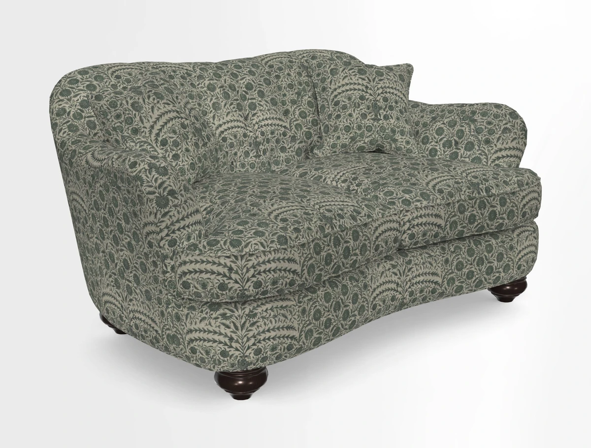 Fairmont 2.5 Seater Sofa in Romo Osumi Wild Rose with Contrast Piping in Linwood Luna Blossom Contrasting Scatters in Colefax & Fowler Jocasta Velvet Red