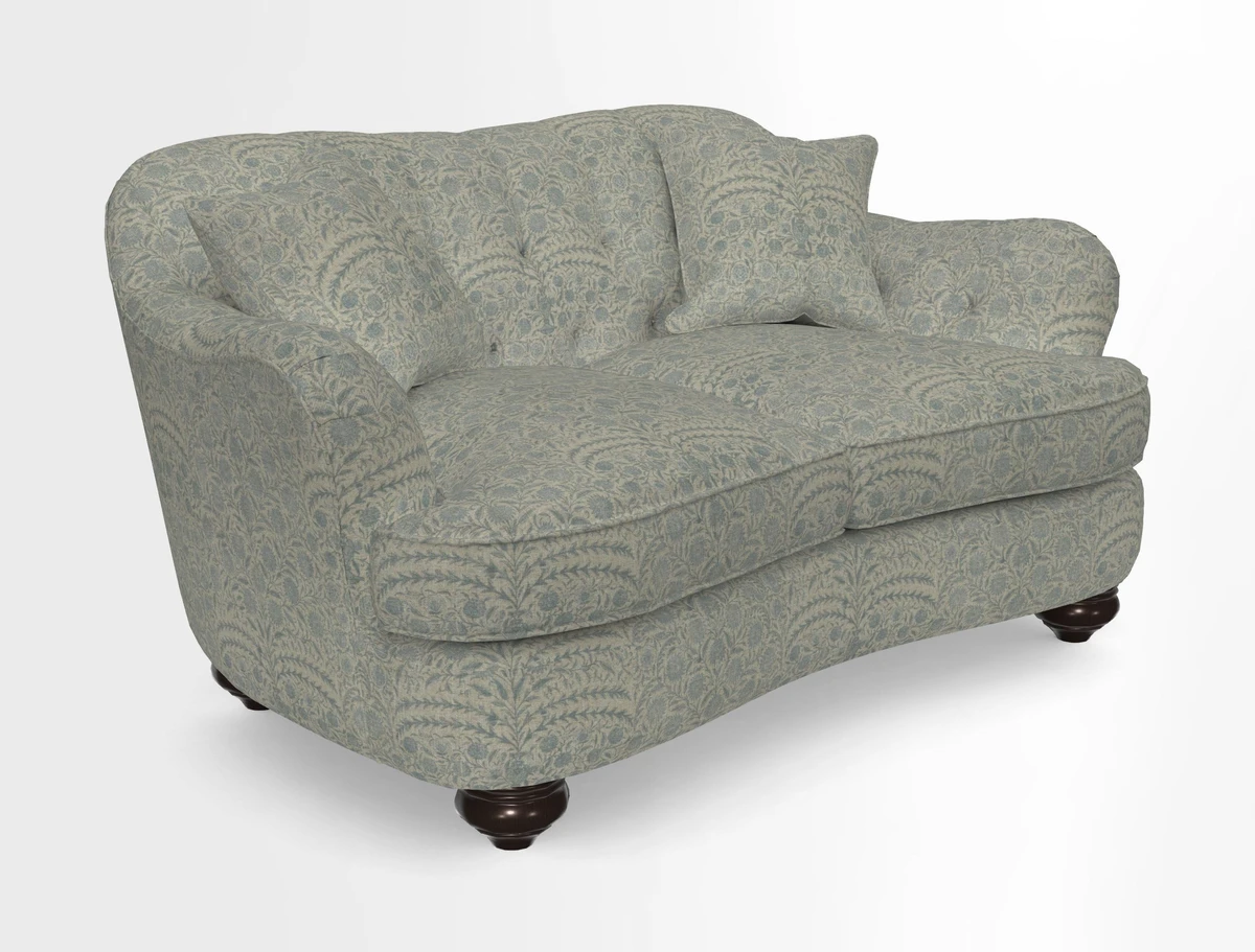 Fairmont 2.5 Seater Sofa in Romo Osumi Wild Rose with Contrast Piping in Linwood Luna Blossom Contrasting Scatters in Colefax & Fowler Jocasta Velvet Red