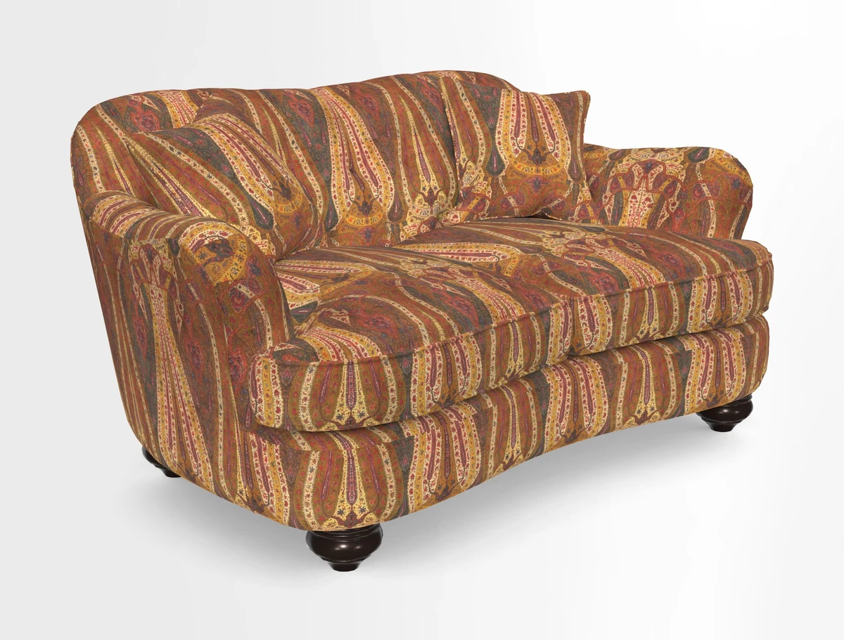 Fairmont 2.5 Seater Sofa in Romo Osumi Wild Rose with Contrast Piping in Linwood Luna Blossom Contrasting Scatters in Colefax & Fowler Jocasta Velvet Red